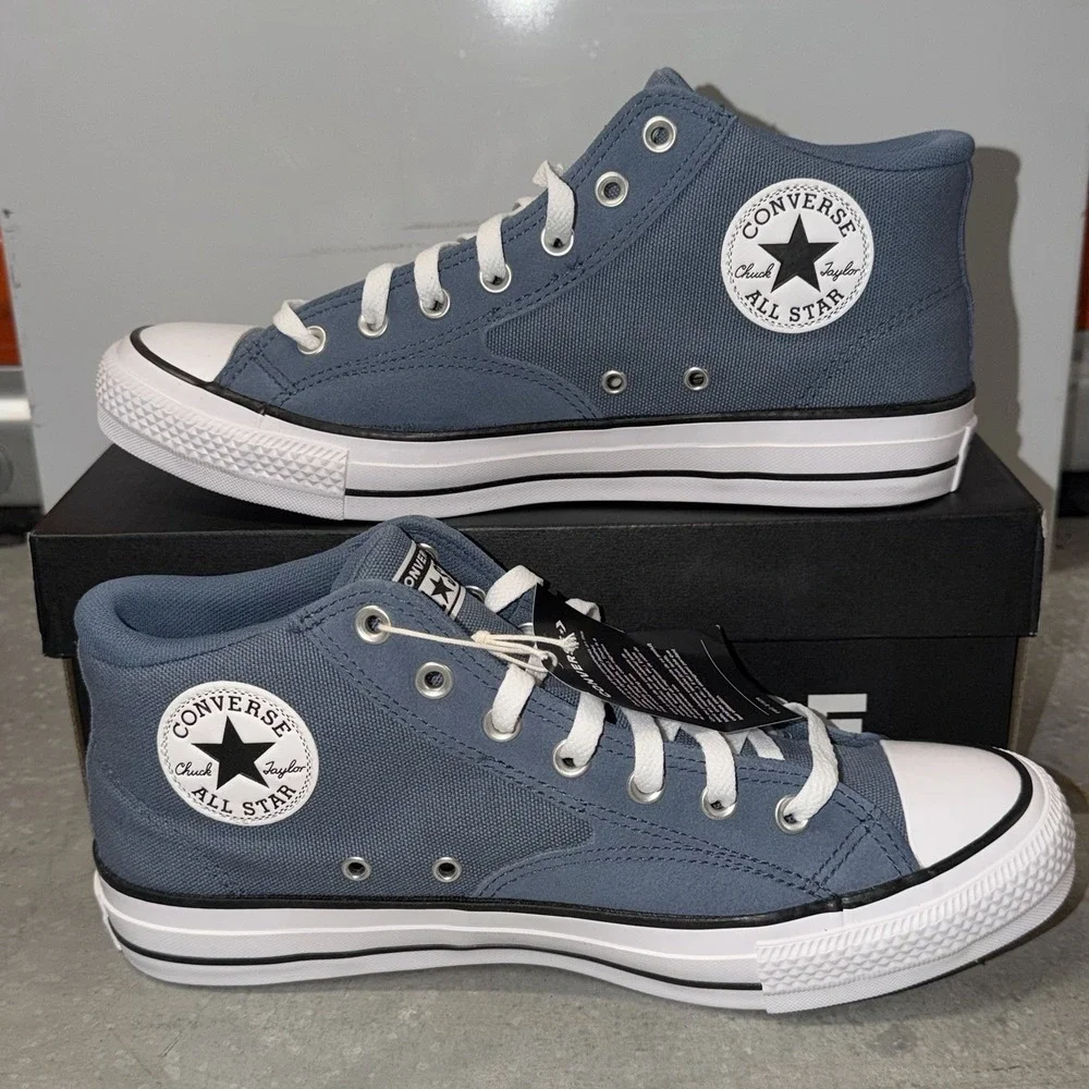 Converse CTAS Malden Street Sneakers Blue Mens Size 10 Mid Top Shoes NEW